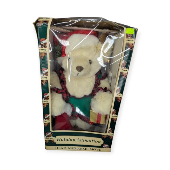 Vintage Santa's Best Holiday Animated Bear Figurine In Original Box UNTESTED